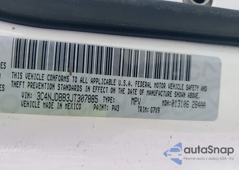 2018 Jeep Compass Latitude 4X4 from USA, damaged, VIN 3C4NJDBB3JT307885